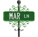 green street sign mar LN