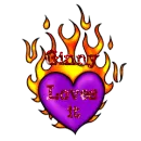 Flaming Heart with Ginny Loves it