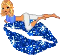 blue color girl