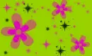 green & pink flowers