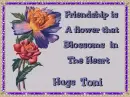 Friendship quote with hugs Toni