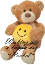teddy bear with smiley face
