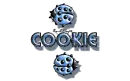 blue traveling ladybugs cookie
