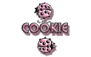 pink traveling ladybugs cookie