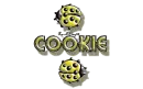 yellow traveling ladybugs cookie