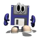 walking floppy disk