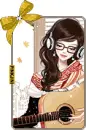 girl play gitar