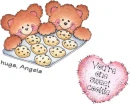 teddy bears baking cookies