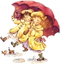 girls in the rain
