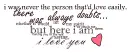Saying, I Love You