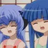 Higurashi-Rika and Hanyuu