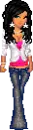 pink and white top