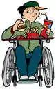 Kid in a wheelchair