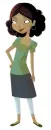 girl in green