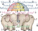 elephants under umbrella