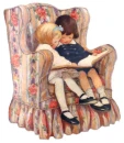 two girls reading books