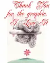 Thank you for the graphic w/ bear and flower