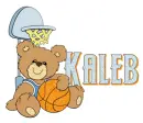 teddy bear basketball kaleb