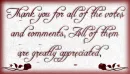 Thank you for all of the comments....ect
