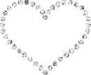Silver Diamond Heart