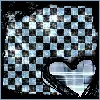 black and blue hearts