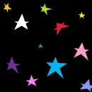 stary colors on black