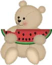 bear with watermelon