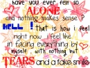 tears of loneliness 