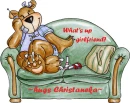 teddy bear on phone with the name Christeneka