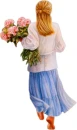 lady holding flowers