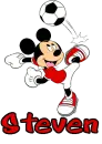 Steven With Soccer Mickey 