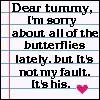 Dear tummy, 