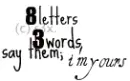 8 letters three words