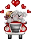 CREDDY BEARS IN A CAR