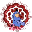 Distorted Eeyore Flower Tag - April