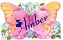 Colorful Butterfly Amber