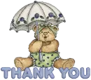 Cute Bear Holding Umbrella