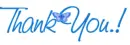 Thanks You With Blue Butterfly