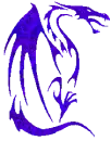 blue and black dragon