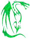 green and black dragon