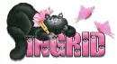 Ingrid cat with butterflies