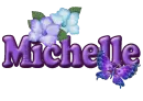 Purple flower & Butterfly: Michelle