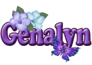 Purple flower & Butterfly: Genalyn
