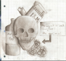 skull smoke alcool