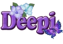 Purple flower & Butterfly: Deepi