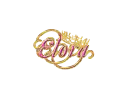 Gold name w/ princess