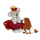 creddy girl bear with a dog