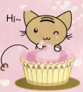 Cute Cat w/ Cupcake