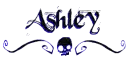 Ashley's name with skull