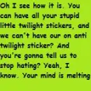 STUPID HATERZ OF US HATERZ